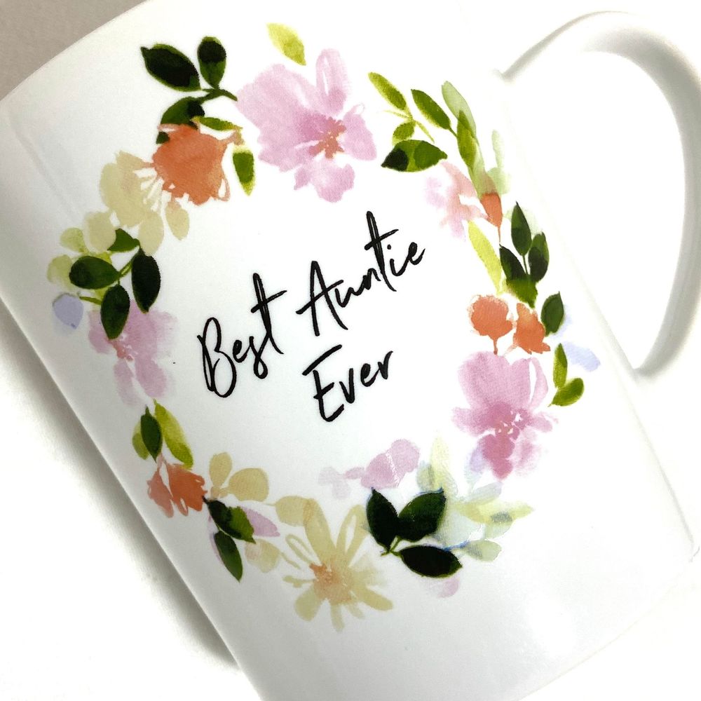 Best Auntie Ever Awesome Aunt Mug 16oz - Picture 2 of 9